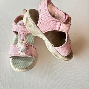 Carter's Pink Unicorn Toddler Sandals with Pastel Accent